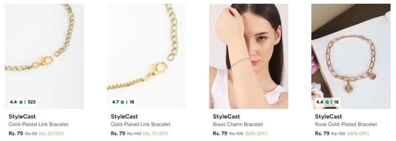 Myntra |    Stylecast Bracelet Starting From ₹78