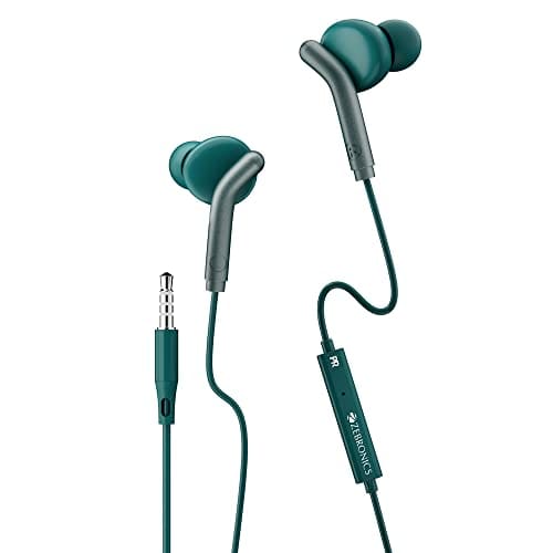 ZEBRONICS BRO 3.5mm Wired Earphones, in-Line MIC, Deep Bass,...