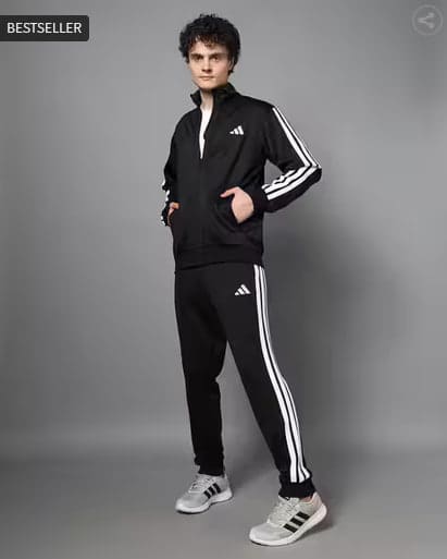 🔥 ADIDAS Men 3-Striped TR TT Regular Fit Performance Sports Tracksuit Set