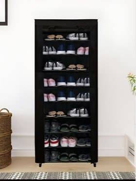 🔥 Rmerchants Black Stainless Steel 9 Shelves Shoe Rack