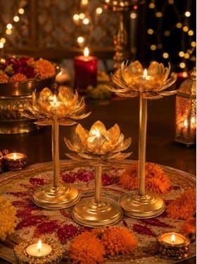 🔥 EasyERA Gold-Toned Candle Holder