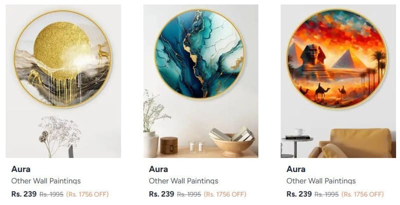 Myntra | Buy Aura Wall Art starting at Rs 239/-🔥