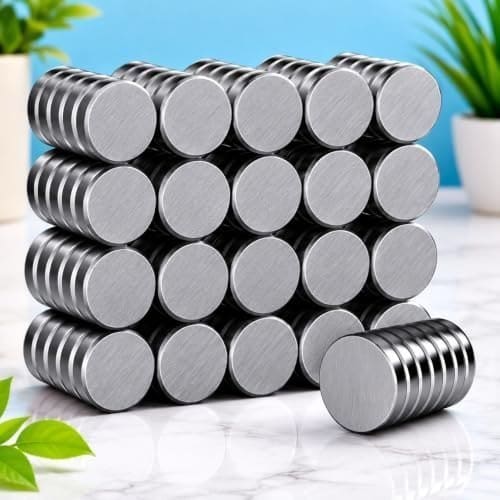 🛒 Small Round Magnets Set for Boards, Art and Crafts Work, Home Improvement, Decorative Fridge Stickers & DIY School Hobby Projects, Office Boards| (15 * 3 mm, Pack of 10)