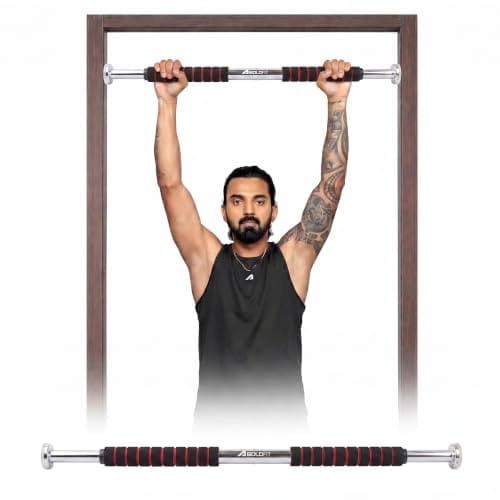 🛒 Boldfit Pull up Bar for Home [100 KG] - Gym Equipment for Home Workout | Adjustable Door Way Chin Up Bar for Home Workout for Adults | PullUp Bar for Men & Women | Anti-Skid Grip (62-100 CM)