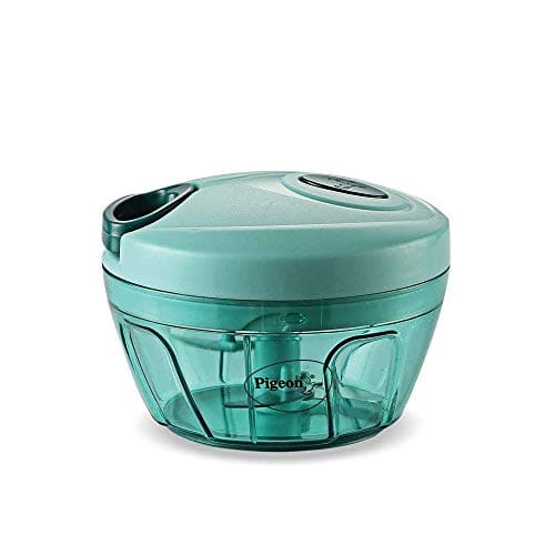 🛒 Pigeon Polypropylene Mini Handy and Compact Chopper with 3 Blades for Effortlessly Chopping Vegetables and Fruits for Your Kitchen (12420, Green, 400 ml)