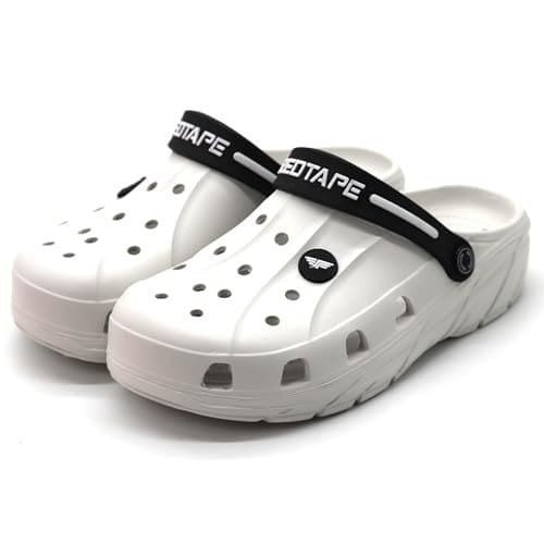 🛒 Red Tape Designer Comfortable Clogs, Sandals With Adjustable Back Strap For Men Off White - 9 Uk