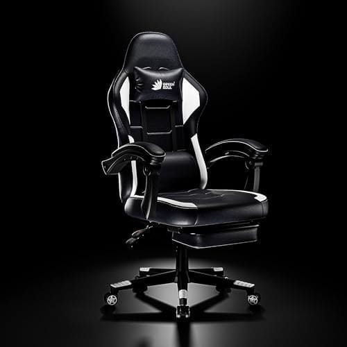 🛒 Green Soul Blade Ergonomic Gaming Chair | Leatherette | Multi-Functional Computer Chair | Integrated Massager | ErgoSync Armrest | Retractable Footrest | 1 Year Warranty | (Black & White)