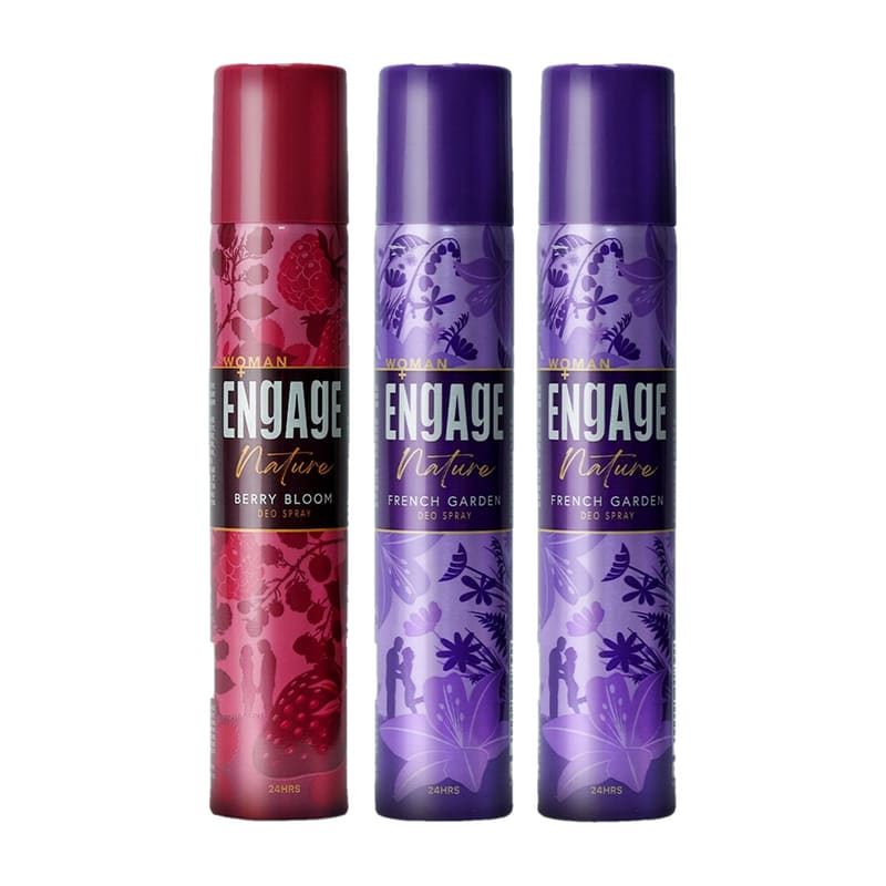 Nature Deo: 2 French Garden & 1 Berry Bloom (150ml X 3) Deod...