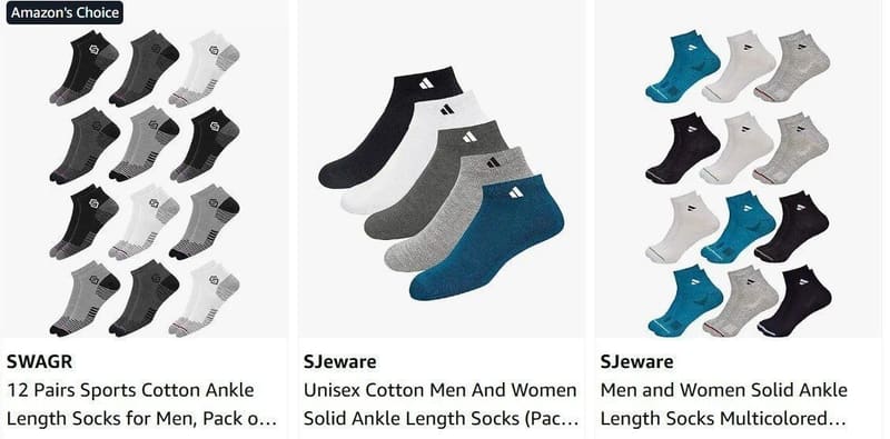 Amazon GRAB : Socks Upto 80% Off.