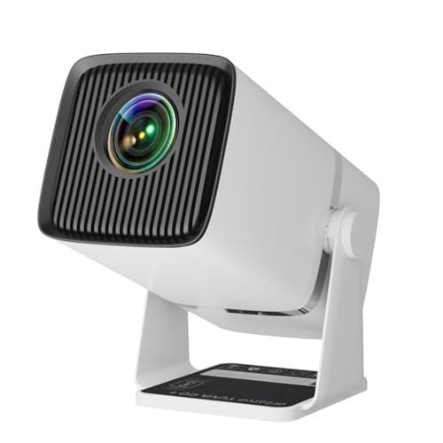 🛒 WZATCO Yuva Go Plus, 1080P Native Smart Android Projector, Rotatable, Auto & 4D Keystone, 9000 Lumens, WiFi-6 & BT, Screen Mirroring, ARC, Room Portable Home Cinema, White