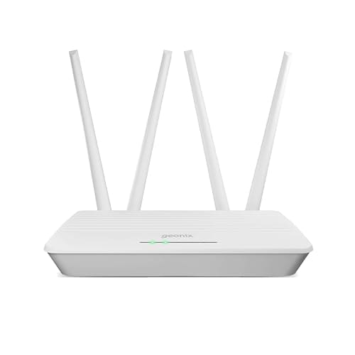 🛒 GEONIX Wireless Single_Band Router 4G Mobile Sim Based Router with 4 Antenna, Plug and Play, Wide Coverage Range, Wi Fi Range Upto 150 Meteres, Hassle Free Installation with Ethernet Port (White)