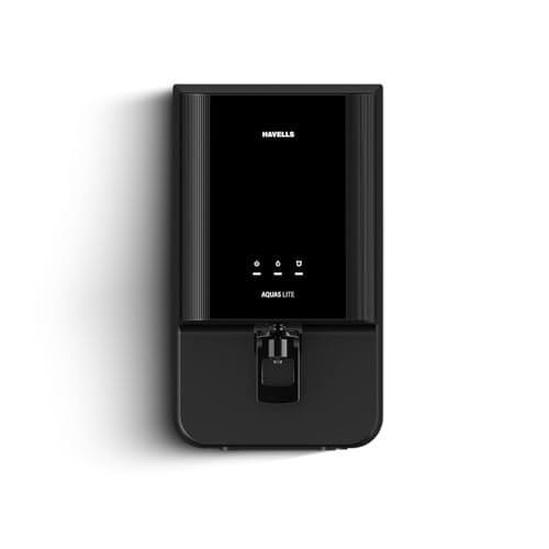 🛒 Havells Aquas Lite Water Purifier, UV + UF Purification, 4-stages, 7L Storage, Ideal for Municipal Water, Significant water savings, BIS Approved, Black