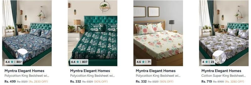 Upto 90% Off - Elegant Homes Bedsheet With 2 Pillow Covers