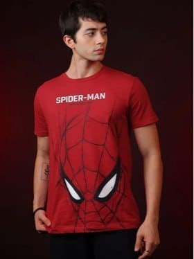 Free Authority Spiderman Pure Cotton Printed T-Shirt