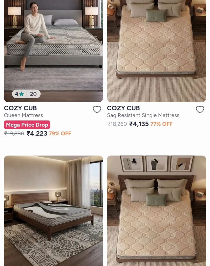 80% off on mattress