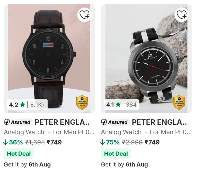 Flipkart | Upto 75% OFF - Peter England Watches