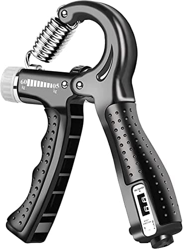 🛒 T TOPLINE 5KG To 60KG Weight Adjustable Hight Quality Hand Gripper for Men & Women |Hand Grip|Finger Exerciser|Power Gripper|Hand Exerciser Equipment|Hand Strengtheners (BLACK WITH COUNT)