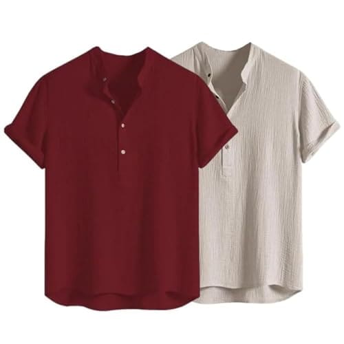 🛒 Leriya Fashion Men's Half Sleeve Casual Plain T-Shirt – Stylish & Comfortable (Available in Plus Size and Combo Pack of 2)