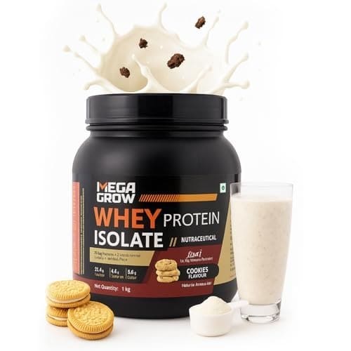Megagrow Whey Protein Isolate  Cookies & Cream Flavor | 25g ...