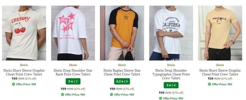 AJIO : Shein Premium Clothing from @99