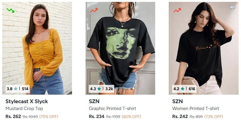 Myntra | Upto 85% Off on Women's clothing
