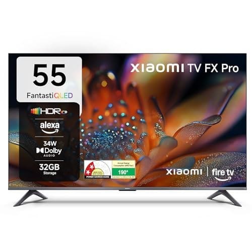 Xiaomi 138 cm (55 inch) FX Pro QLED Ultra HD 4K Smart Fire T...