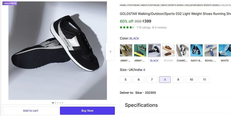 🔥  GOLDSTAR Shoes @ ₹399
