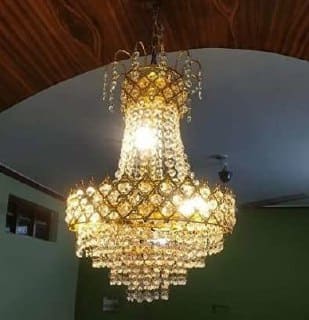 🛒 PRMOAGEN® PCL-1654/1100 Chandelier Ceiling Lamp 300mm Glass Crystal Big Size Jhumar Lamp fo Living Room/Hall