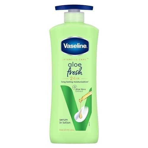 🛒 Vaseline Aloe Fresh Body Lotion,24 HR Long Lasting Moisturisation with Aloe Vera extract and Menthol, 600ml