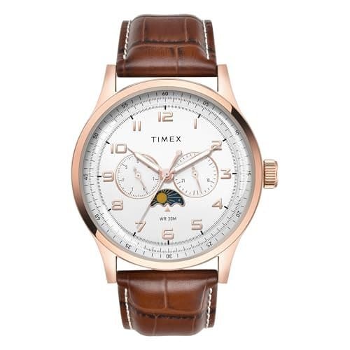 TIMEX Analog Watch for Men with Round Dial & Water Resistant...