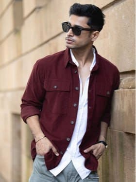 Powerlook Men Corduroy Pure Cotton Casual Shirt With Pockets