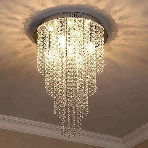 🛒 8 Inch K9 Crystal Chandelier For Living Room Ceiling Light (8 Inch, Warm White)(Ac)