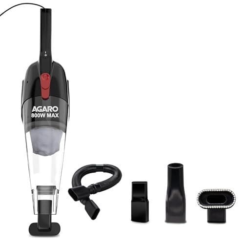 🛒 AGARO Regal 800 Watts Handheld Vacuum Cleaner, for Home Use, Dry Vacuuming, 6.5 kPa Suction Power, Lightweight, Lightweight & Durable Body, Small/Mini Size (Black)