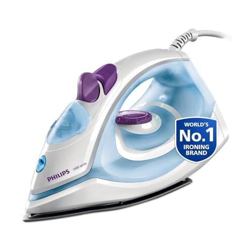 🛒 Philips Steam Iron GC1905/21 (World no. 1 Ironing Brand) – Black non-stick soleplate, Powerful 17gm/min steam output & 1300 W Quick heat-up