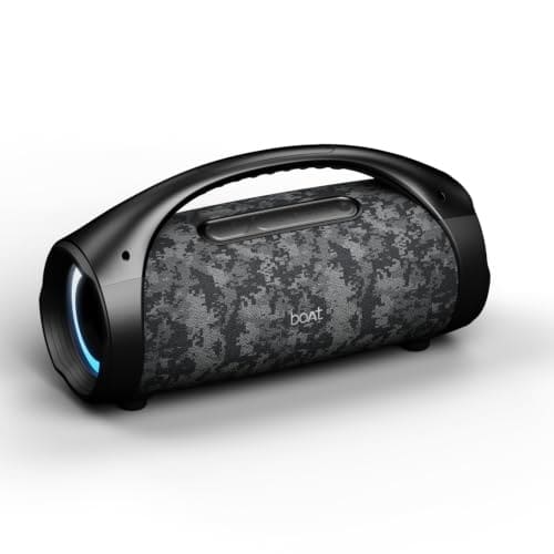 🛒 boAt Stone 900 w/ 80W Signature Sound, Up to 15 Hours Playtime, IPX5 Resistant, Type-C Charging, TWS Feature, Built-in Mic, Voice Assistant Portable Wireless Bluetooth Speaker (Graphite Black)