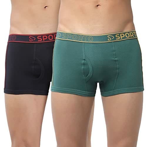sporto Men's Mid-Rise Super Soft & Comfortable Solid Cotton ...