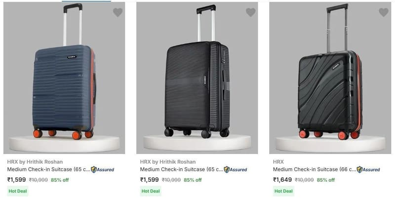 Flipkart | Upto 85% Off On HRX Luggage.