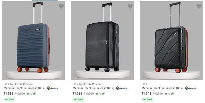 Flipkart | Upto 85% Off On HRX Luggage.