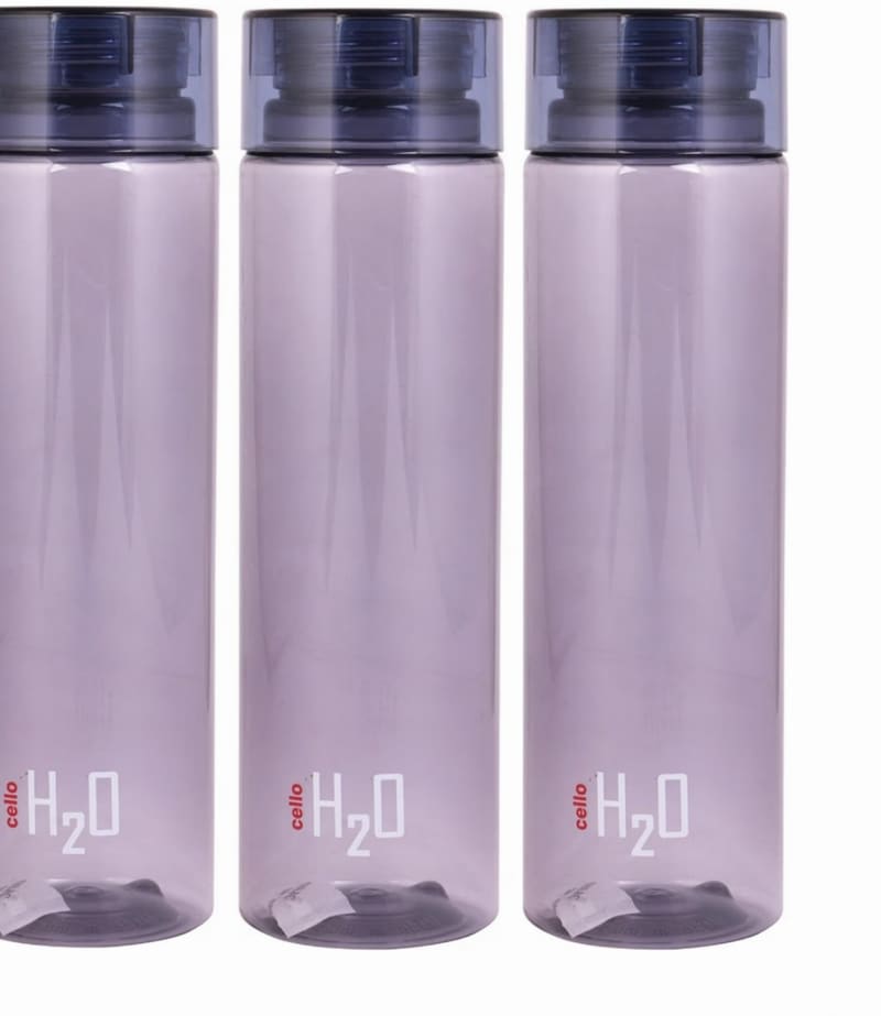 Cello H2O unbreakable Plastic Bottle, 1 Ltr, Set Of 3 @299.