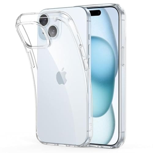 🛒 ZedGear Case for iPhone 15 Silicone Case Clear Transparent Shockproof Scratch Resistant Protective Phone Soft Silicone Slim Cover for iPhone 15 (Transparent)