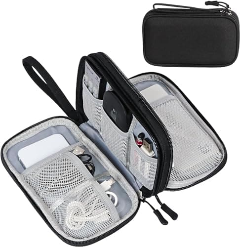 🛒 SaleOn 8.3x5 Inch Tech Pouch Organizer with 1 Year Warranty – Portable Storage Organizer for USB Cable, Charger, Earphone, Power Bank, Hard Disk & Digital Gadgets, Travel Mobile Bag for Men