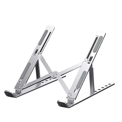 🛒 FORIDA Foldable Laptop Stand – Adjustable Height & Angle, Portable Metal Laptop Riser with Anti-Slip Pads, Heat Dissipation, Supports Up to 10kg – for All Laptops up to 15.6"