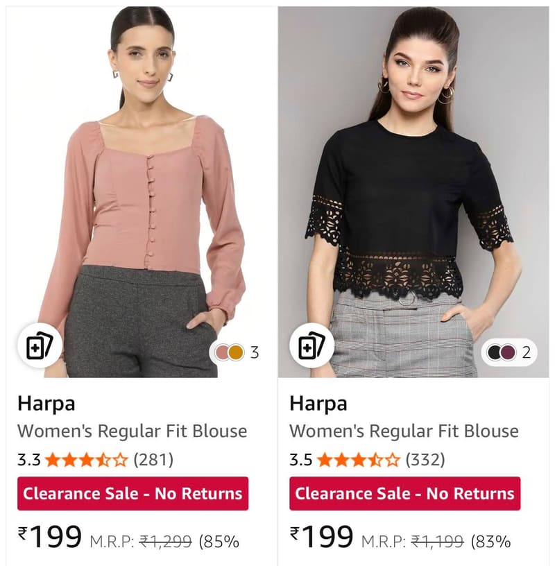 Upto 90% Off Harpa Women's Clothing