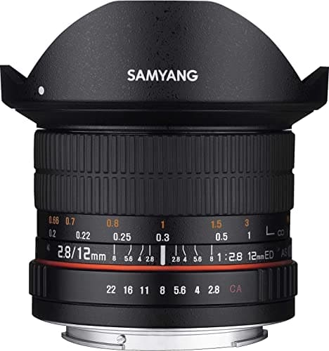 Samyang F2.8 12mm Fish-Eye Lens Canon Mount (Black)