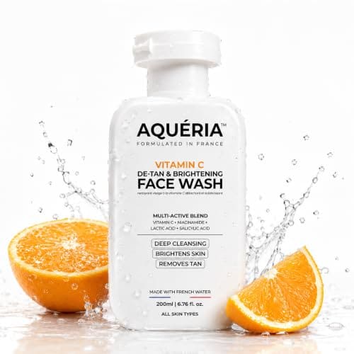 Aqueria De-Tan & Brightening Vitamin C Face Wash | With Lact...
