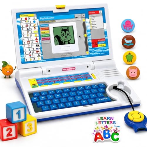 MiniExplorer Educational Computer Laptop Toy for Kids with M...