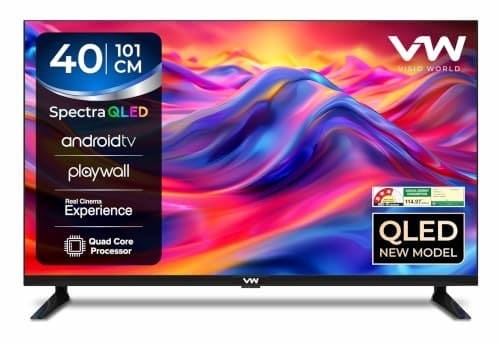 VW 101 cm (40 inches) Spectra Series Full HD Smart QLED Andr...