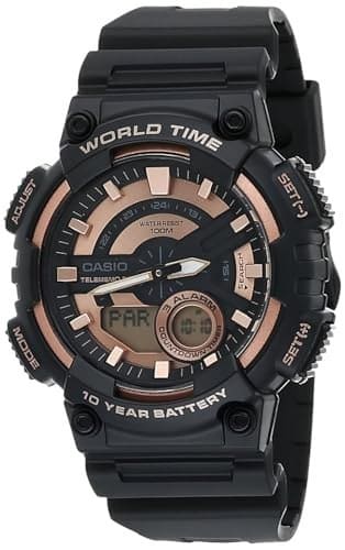 Casio Youth Series Analog-Digital Rose Gold Dial Men's Watch...