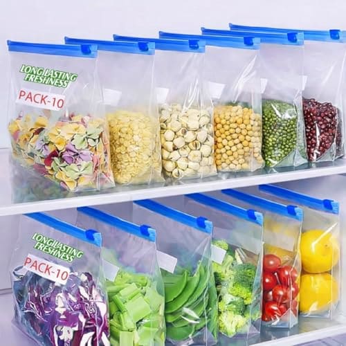 Plastic Zip Lock Reusable Slider Zipper Transparent Bag For ...
