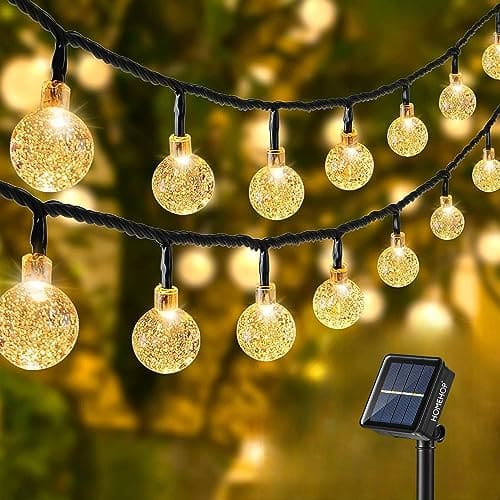 Homehop Solar Light Outdoor Home Garden 30 LED Crystal Ball ...